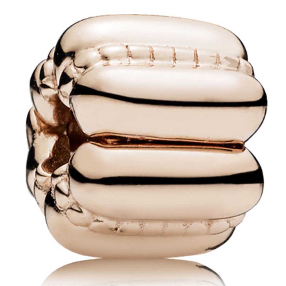 Pandora Rose Dots & Ridges Clips (2)